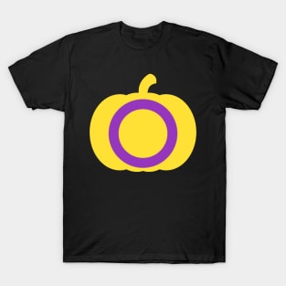 Halloween Pumpkin LGBT Flag Intersex T-Shirt